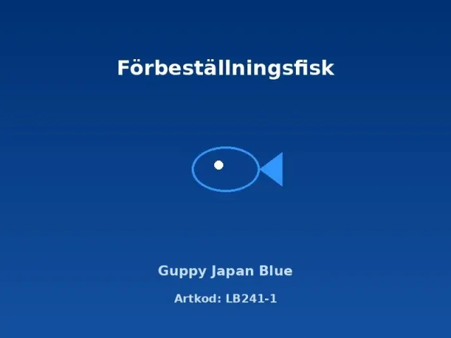 Näsets Ciklidhobby Guppy Japan Blue akvariefisk 3–3,5 cm