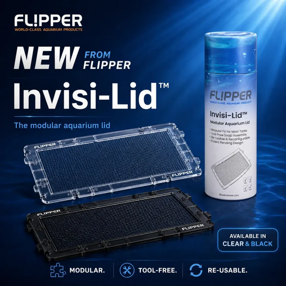 DeepSee Flipper Invisi-Lid akvarielock clear small 64 tum