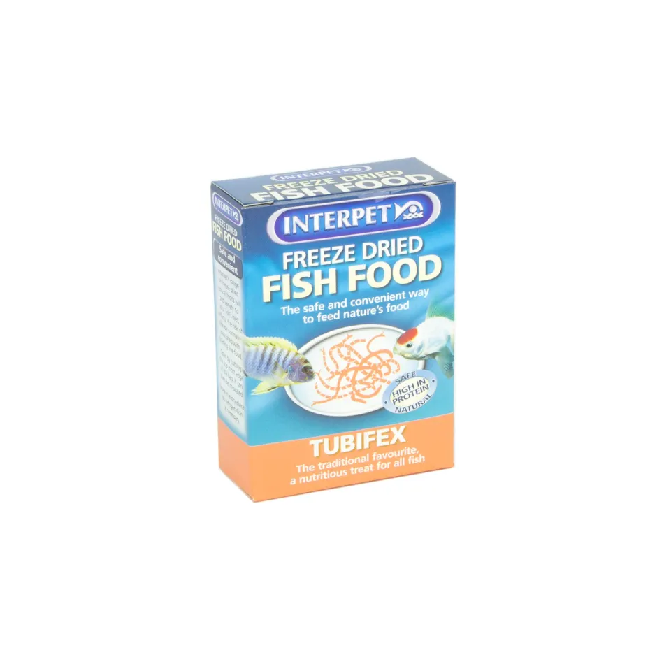 Interpet frystorkat fiskfoder Tubifex 5 g proteinrikt