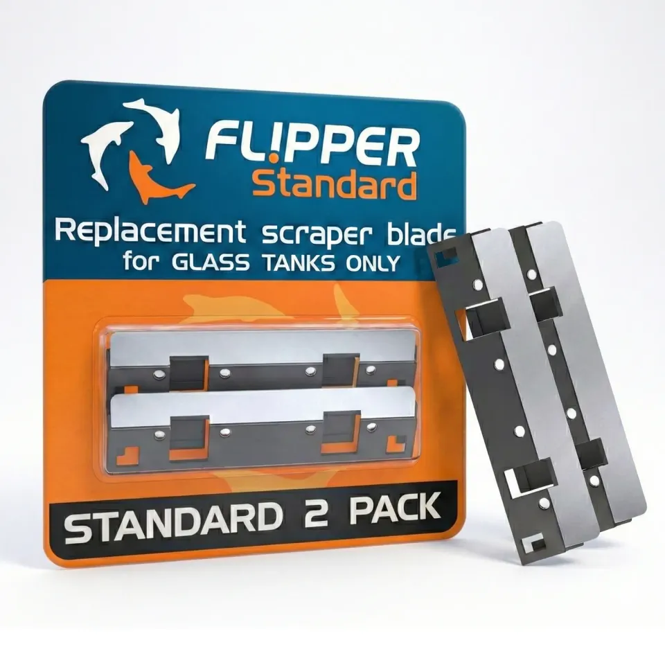 Flipper Standard reservblad rostfritt 2-pack glas