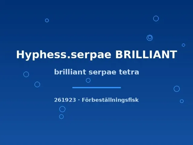 Näsets Ciklidhobby brilliant serpae tetra akvariefisk md-lg stim