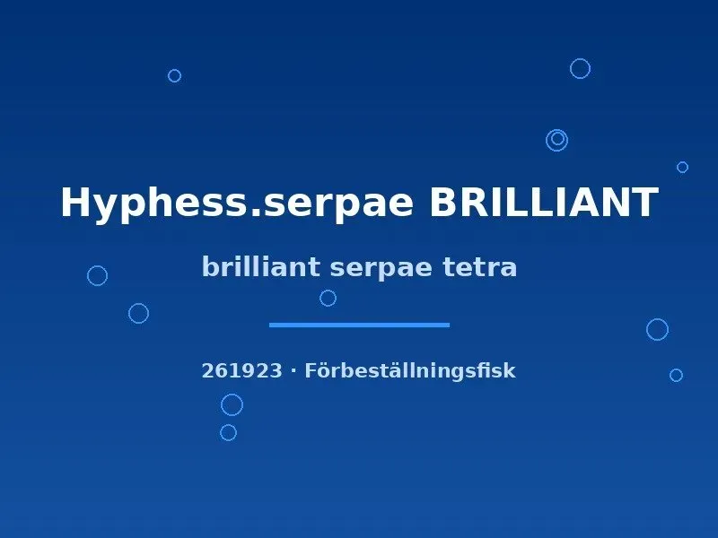 Näsets Ciklidhobby brilliant serpae tetra akvariefisk md-lg stim