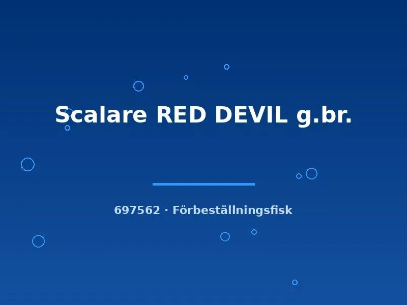 Näsets Ciklidhobby Red Devil skalar md