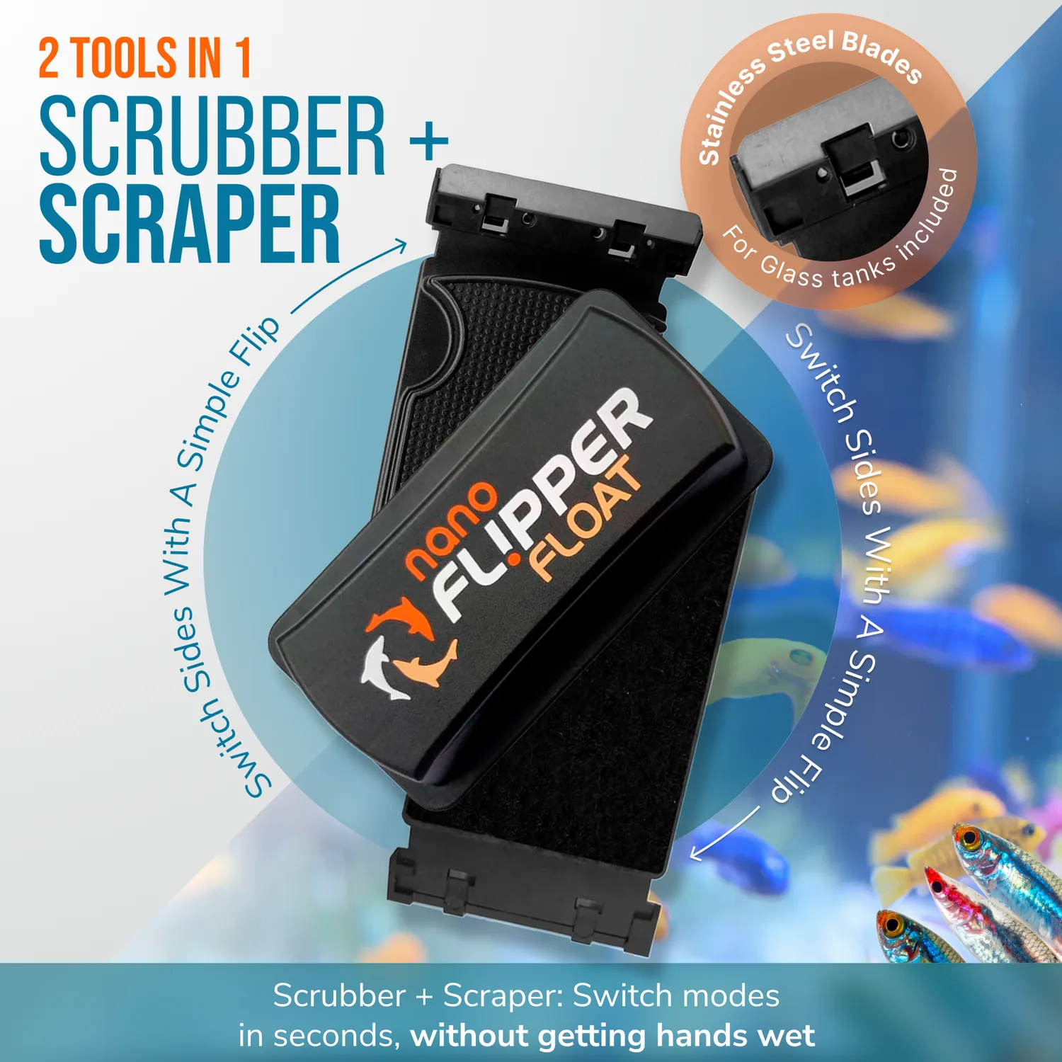 DeepSee Flipper Nano Float magnetskrapa glas 6 mm