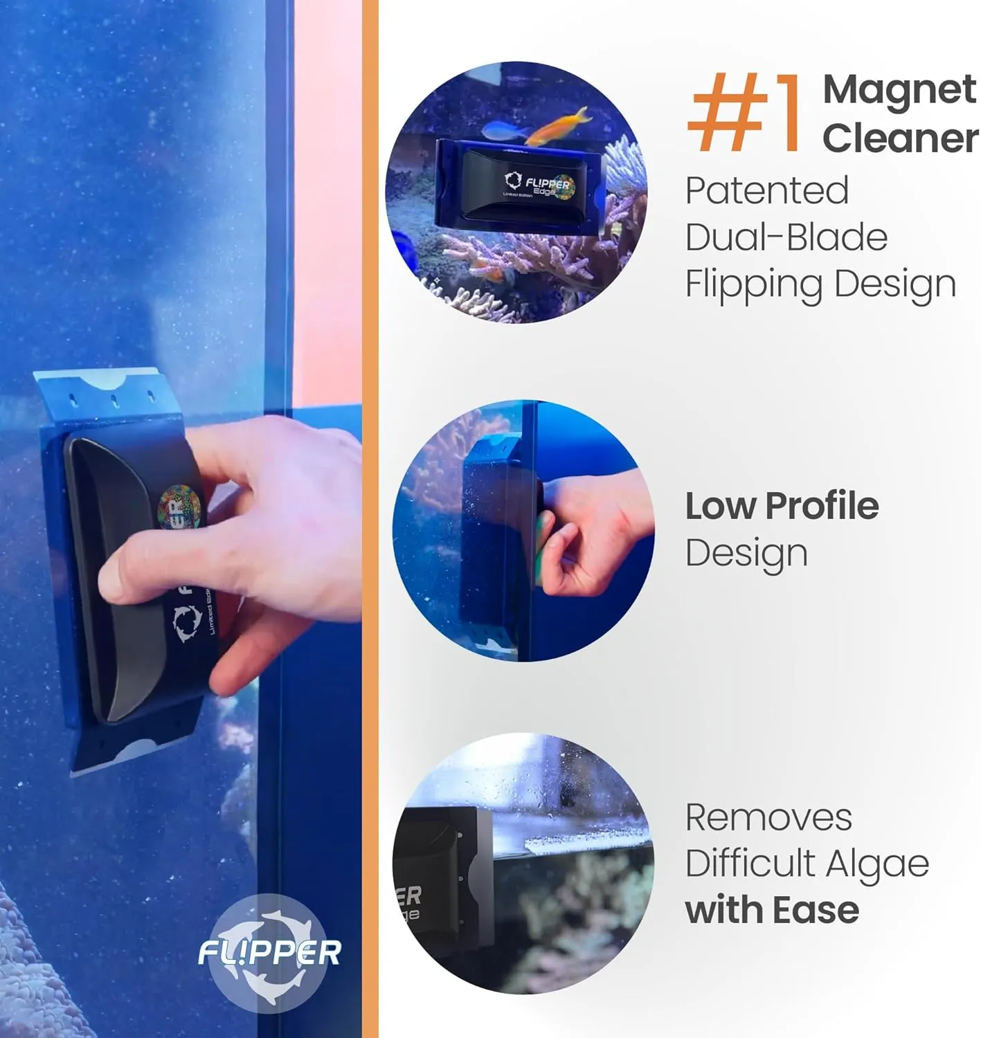 Flipper Edge Puffer MAX magnetskrapa 25 mm floating