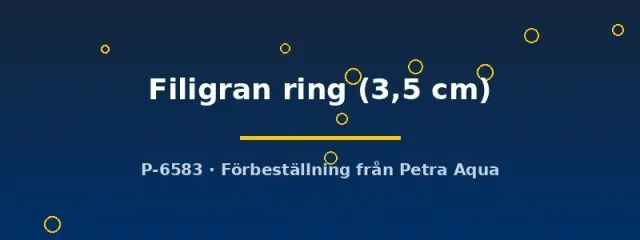 Näsets Ciklidhobby Guppy Filigran Ring 3,5 cm par