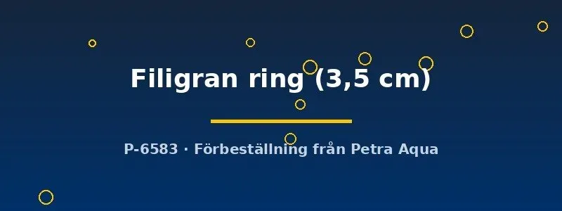 Näsets Ciklidhobby Guppy Filigran Ring 3,5 cm par