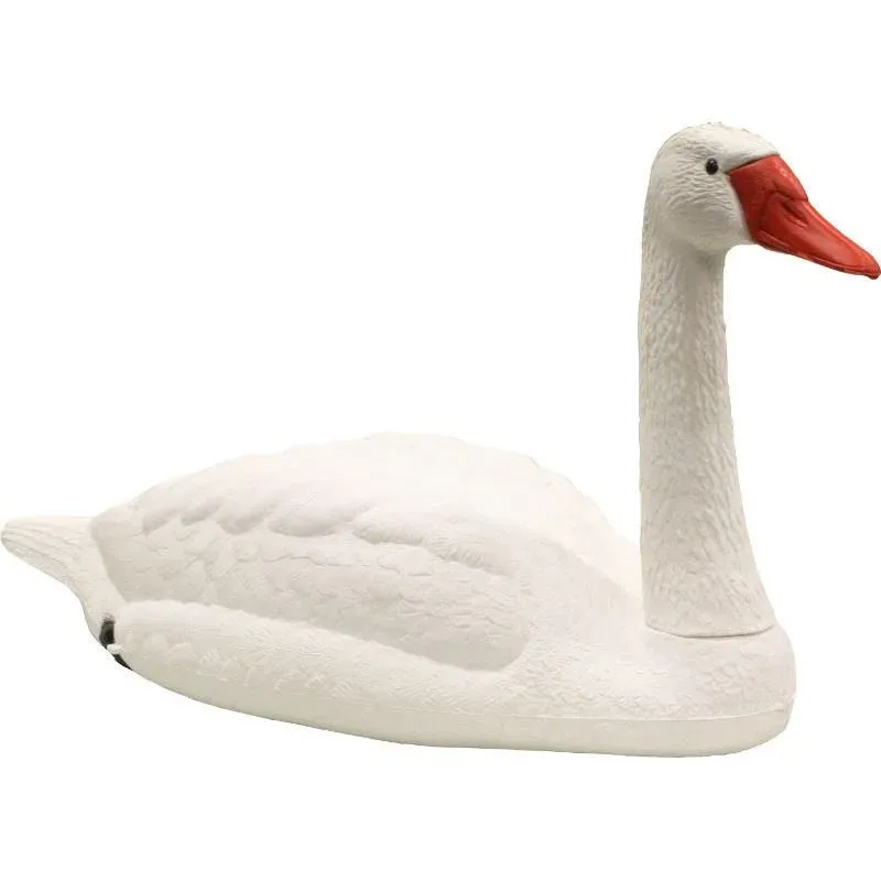 Flytande svan dammfigur plast naturlig 75 cm