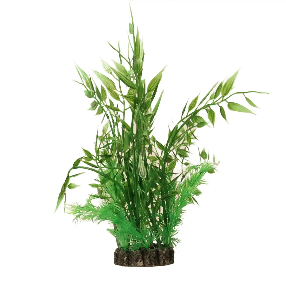 Aquael Dekorväxt 20 cm akvariedekoration plastväxt grön