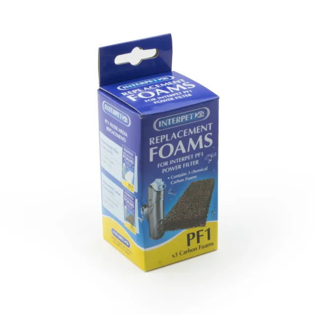 Interpet Internal Power Filter kolfilterdynor PF1 3-pack