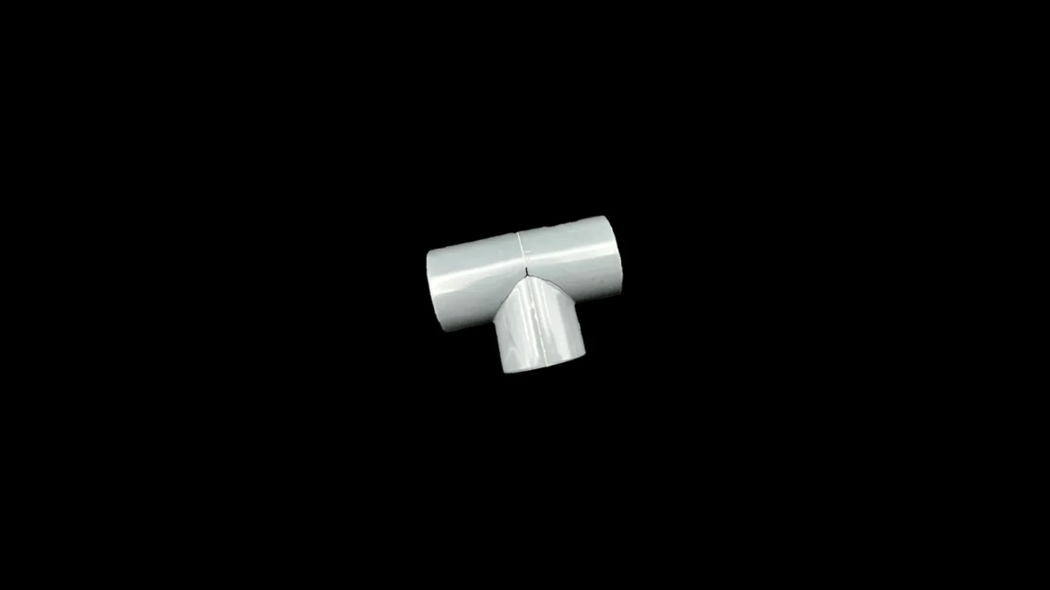 Garnelen TV PVC-U T-stycke 25 mm limmuff grå 1-pack