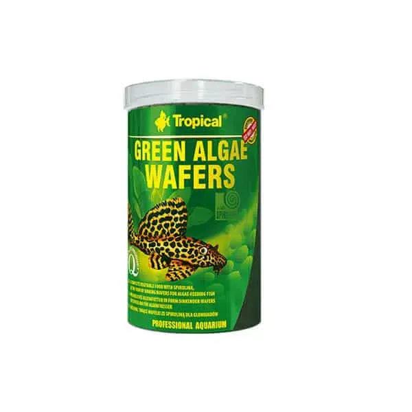Akvarievalvet Green algae wafers fiskfoder 250ml spirulina