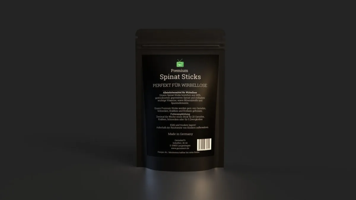 GarnelenTv Premium spenatsticks räkfoder 50 g växt