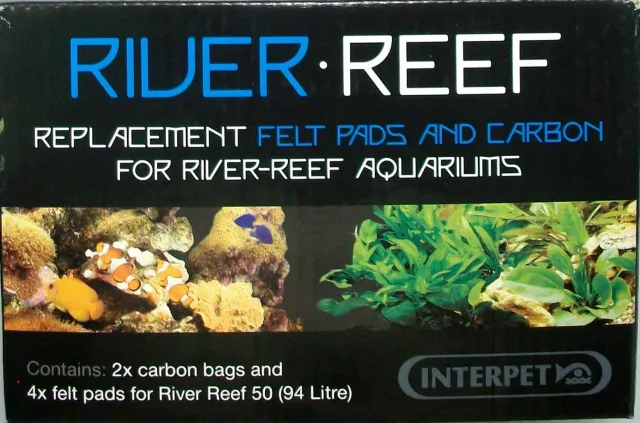 Interpet River Reef 94L filtermatta superfin med kol