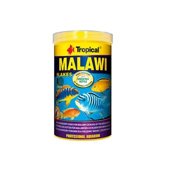 Akvarievalvet Malawi ciklidflingor 1000 ml vegetabiliska