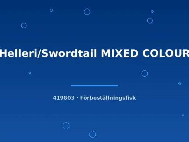 Näsets Ciklidhobby Helleri Swordtail mixed fisk lg