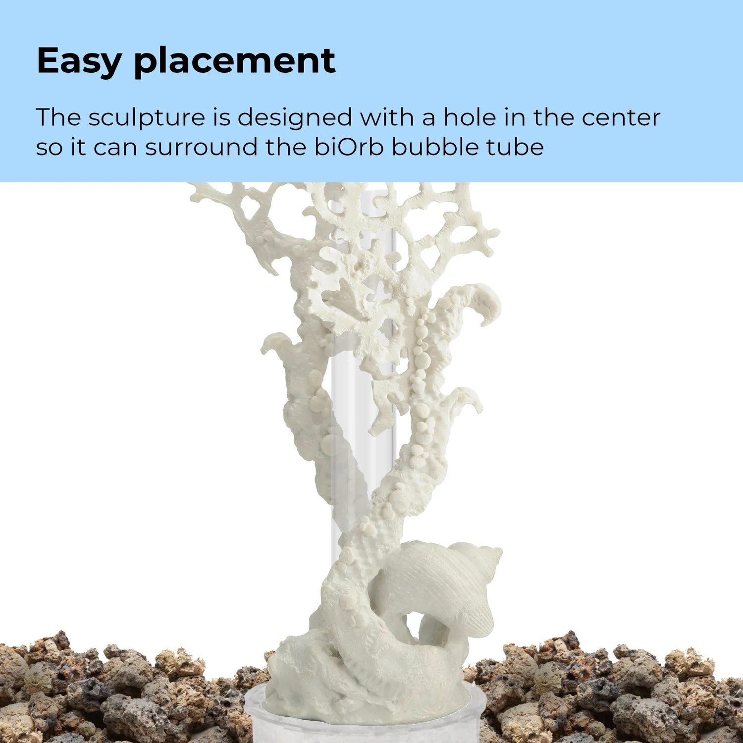 biOrb Fan Coral skulptur medium vit 290 mm korall