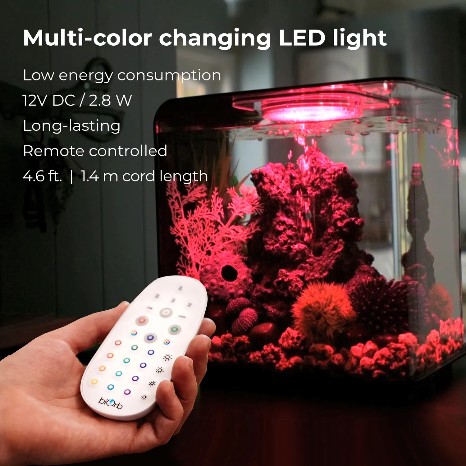 biOrb MCR LED Large akvarielampa svart fjärrkontroll