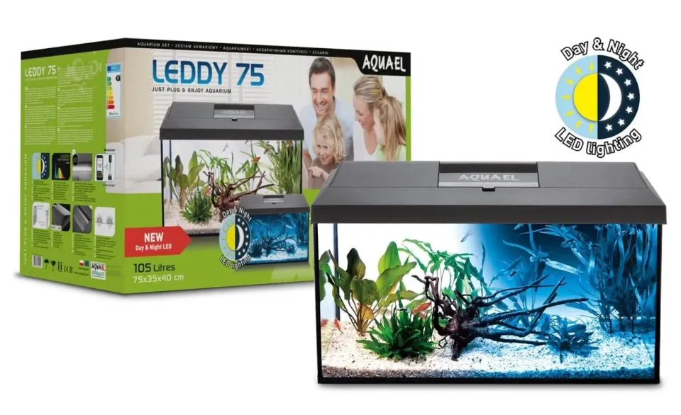 Näsets Ciklidhobby Premium Day&Night akvariumset 105L svart LED