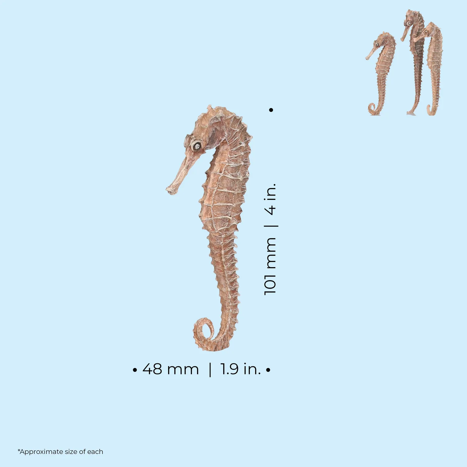 biOrb Seahorse Set akvariedekoration natural 3-pack giftfri