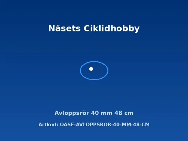 Oase Avloppsrör 40 mm 48 cm reservdel