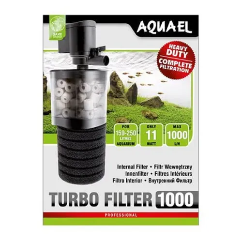 Akvarievalvet Turbo 1000 innerfilter 1000 l/h för 250 liter