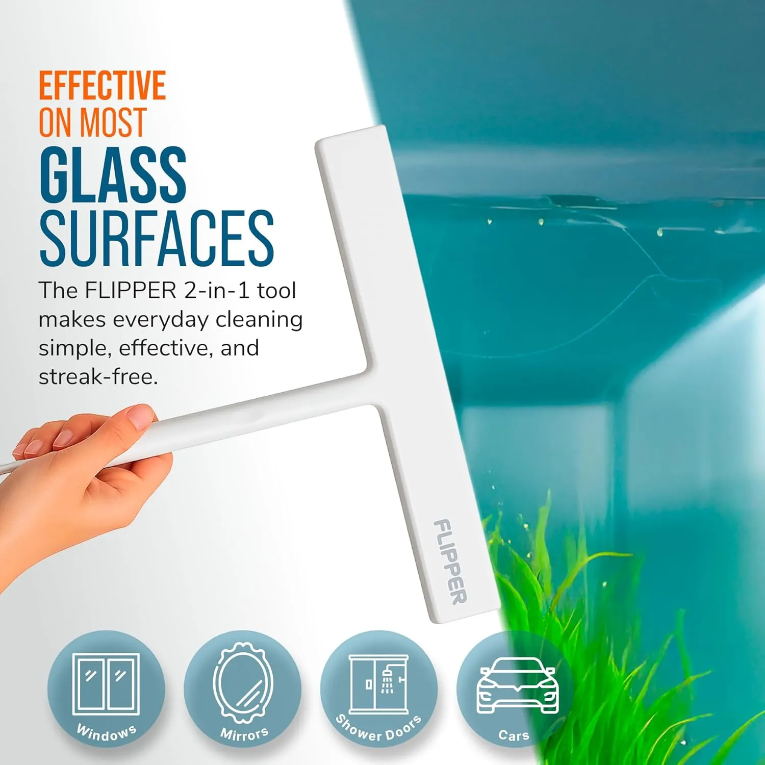 Flipper Mitt Squeegee rengöringsset glas akvarium