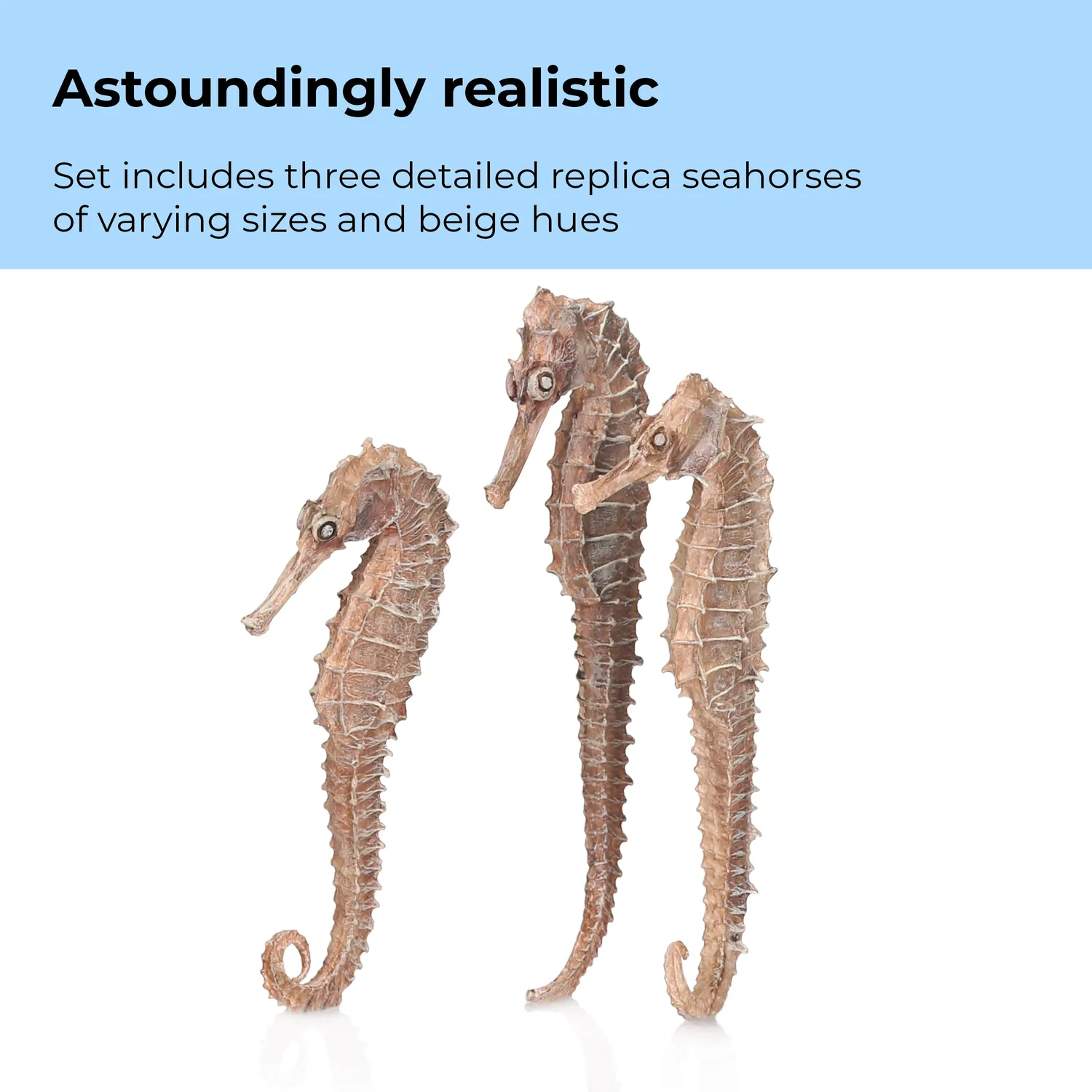 biOrb Seahorse Set akvariedekoration natural 3-pack giftfri
