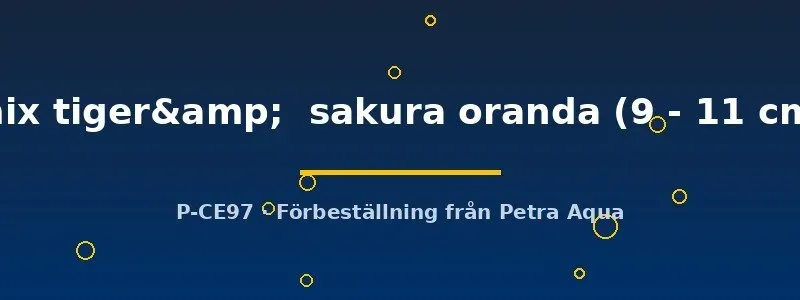 Oranda mix tiger & sakura guldfisk 9–11 cm stor