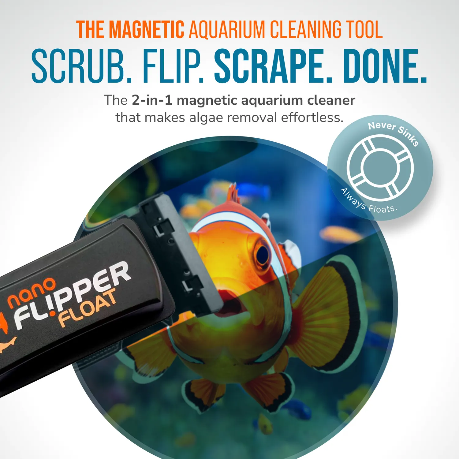 DeepSee Flipper Nano Float magnetskrapa glas 6 mm