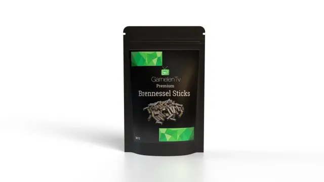 Garnelen TV Premium Brännässel Sticks räkfoder 50 g