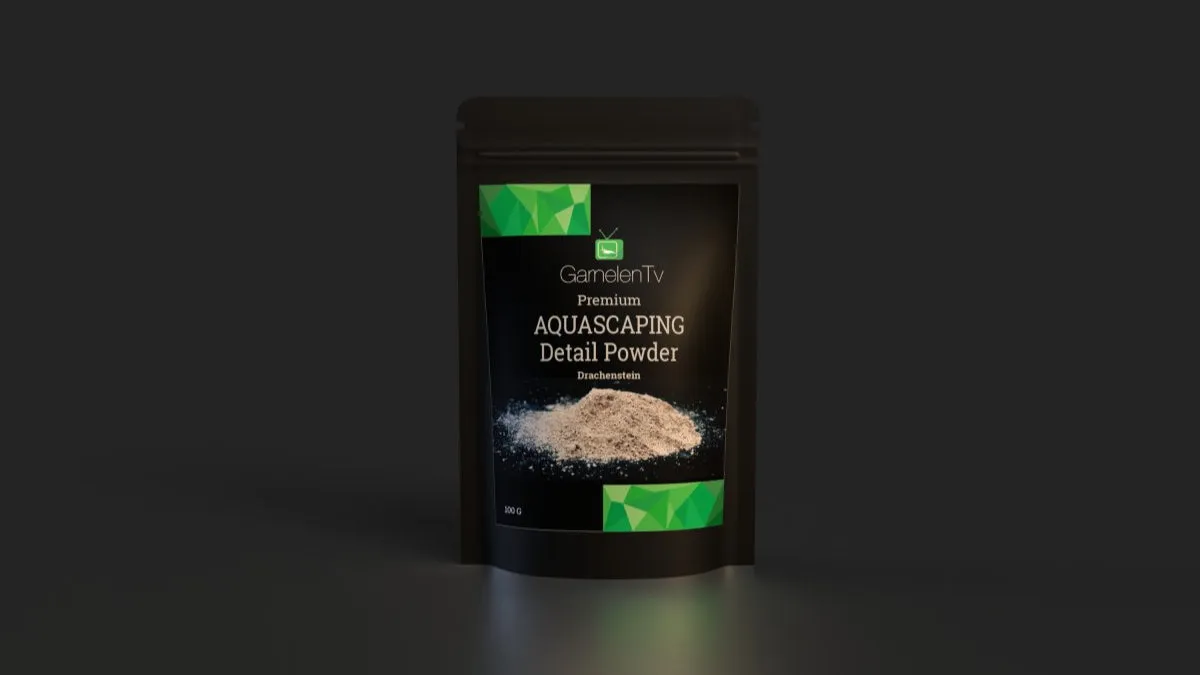 GarnelenTv drachenstein pulver aquascaping detalj
