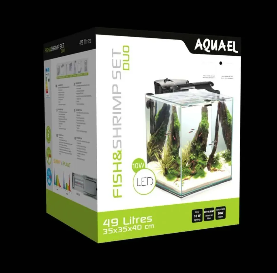 Näsets Ciklidhobby Nano Duo 49L akvarium set svart LED