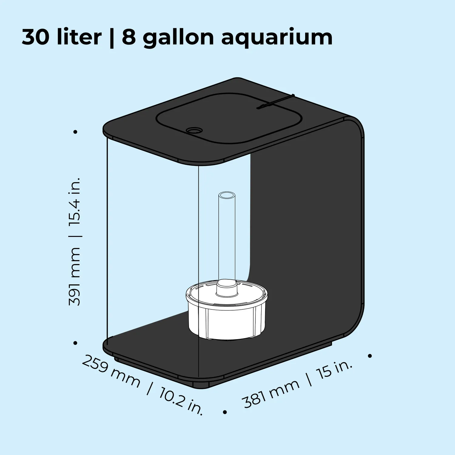biOrb Flow 30 akvarium 30 liter svart standardljus