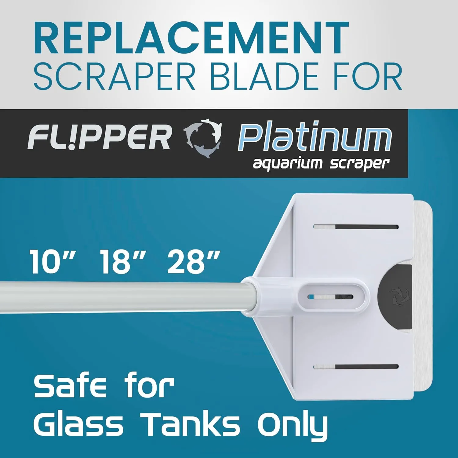 DeepSee Flipper Platinum rakblad rostfritt glas