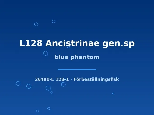 Näsets Ciklidhobby Blue phantom L128 3–4 cm mal algätare