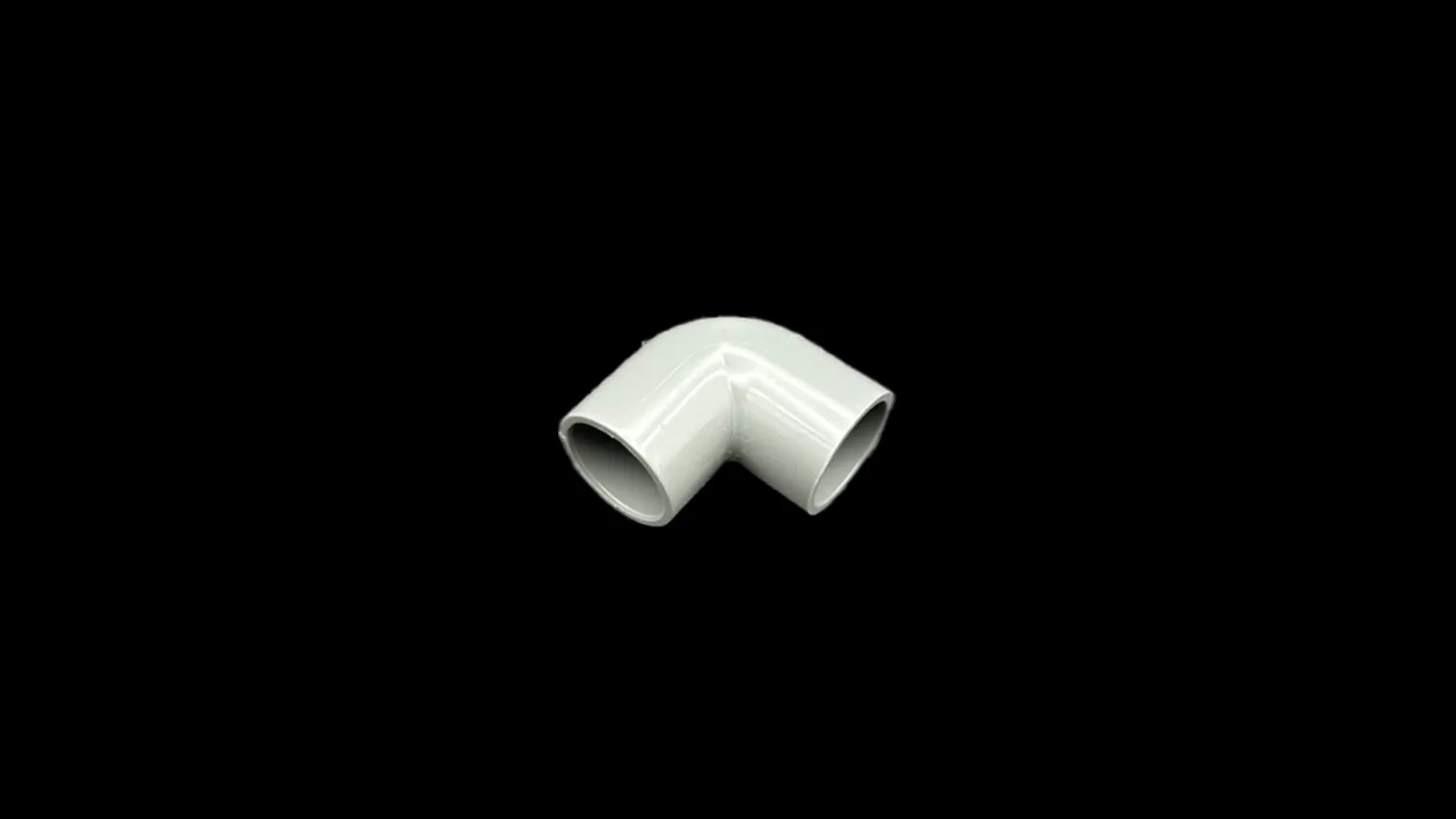 Garnelen TV PVC-vinkel 90° 20 mm limmuff grå