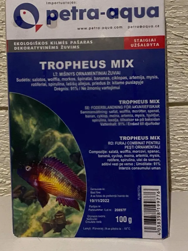 Näsets Ciklidhobby Tropheus Mix ciklidfoder växtbaserat