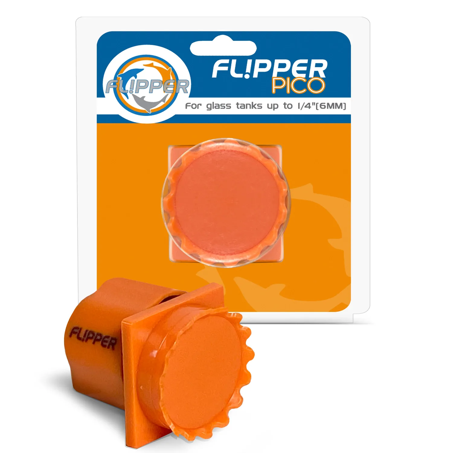 Flipper Pico 2-in-1 akvariemagnet nanokar 6 mm orange