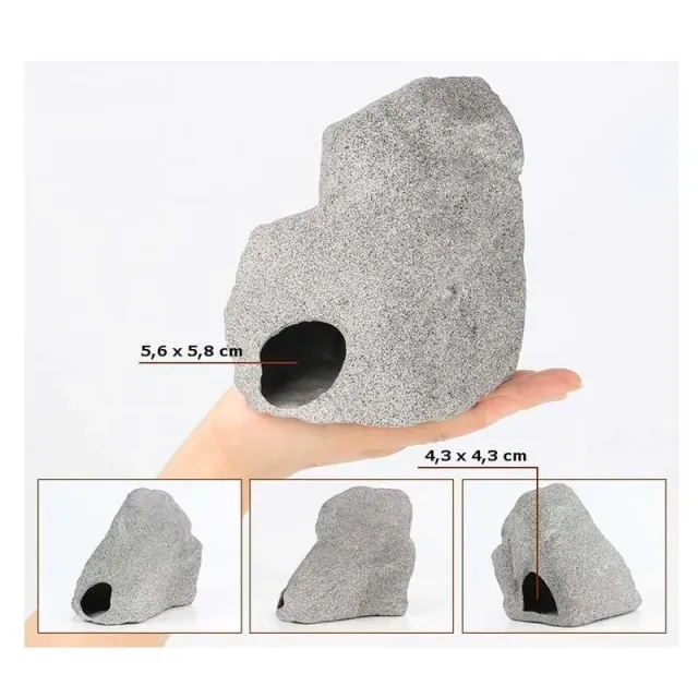 Näsets Ciklidhobby Stengrotta 16 cm grotta keramik 2 ingångar