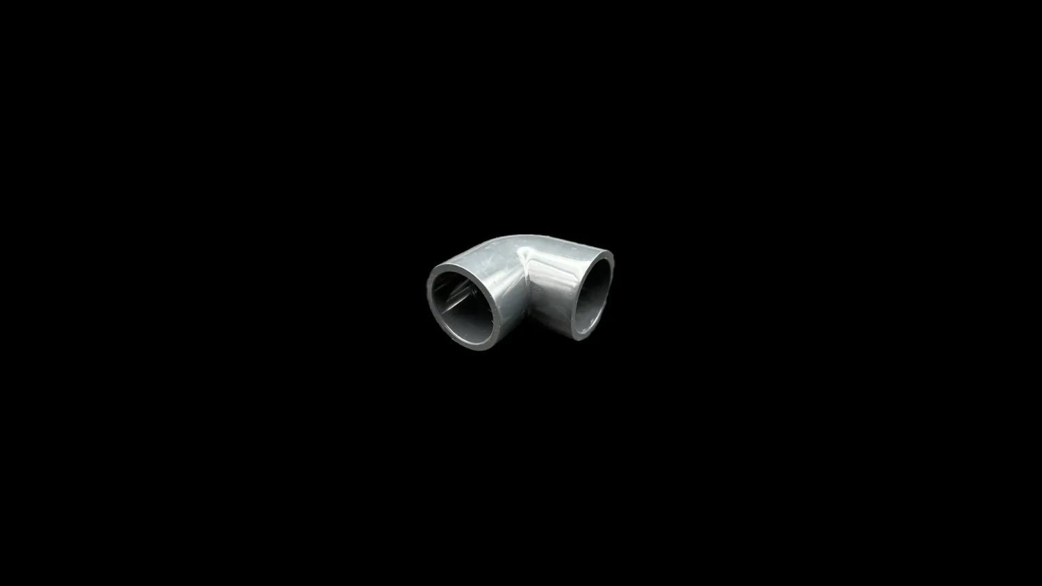 PVC-vinkel 90° 40 mm limmuff rörkoppling mörkgrå