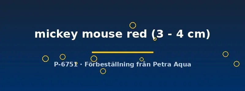 Näsets Ciklidhobby Mickey Mouse Red platy 3–4 cm röd