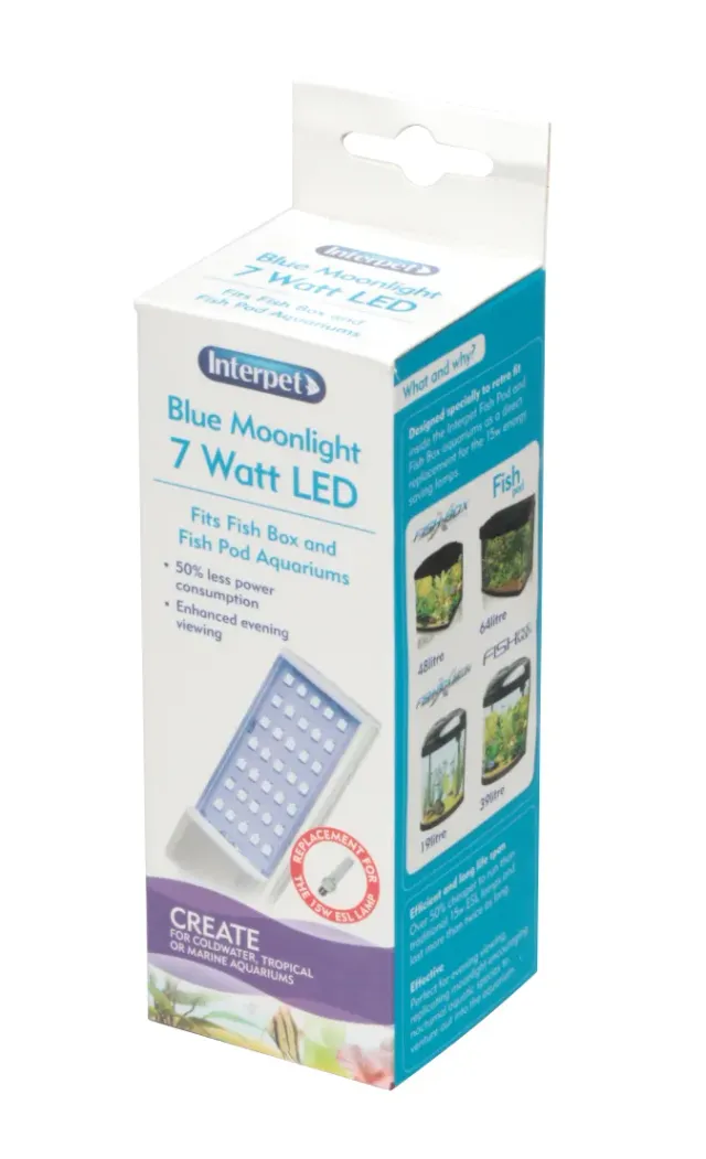 Interpet LED 7W ESL akvarielampa Blue Moon blå