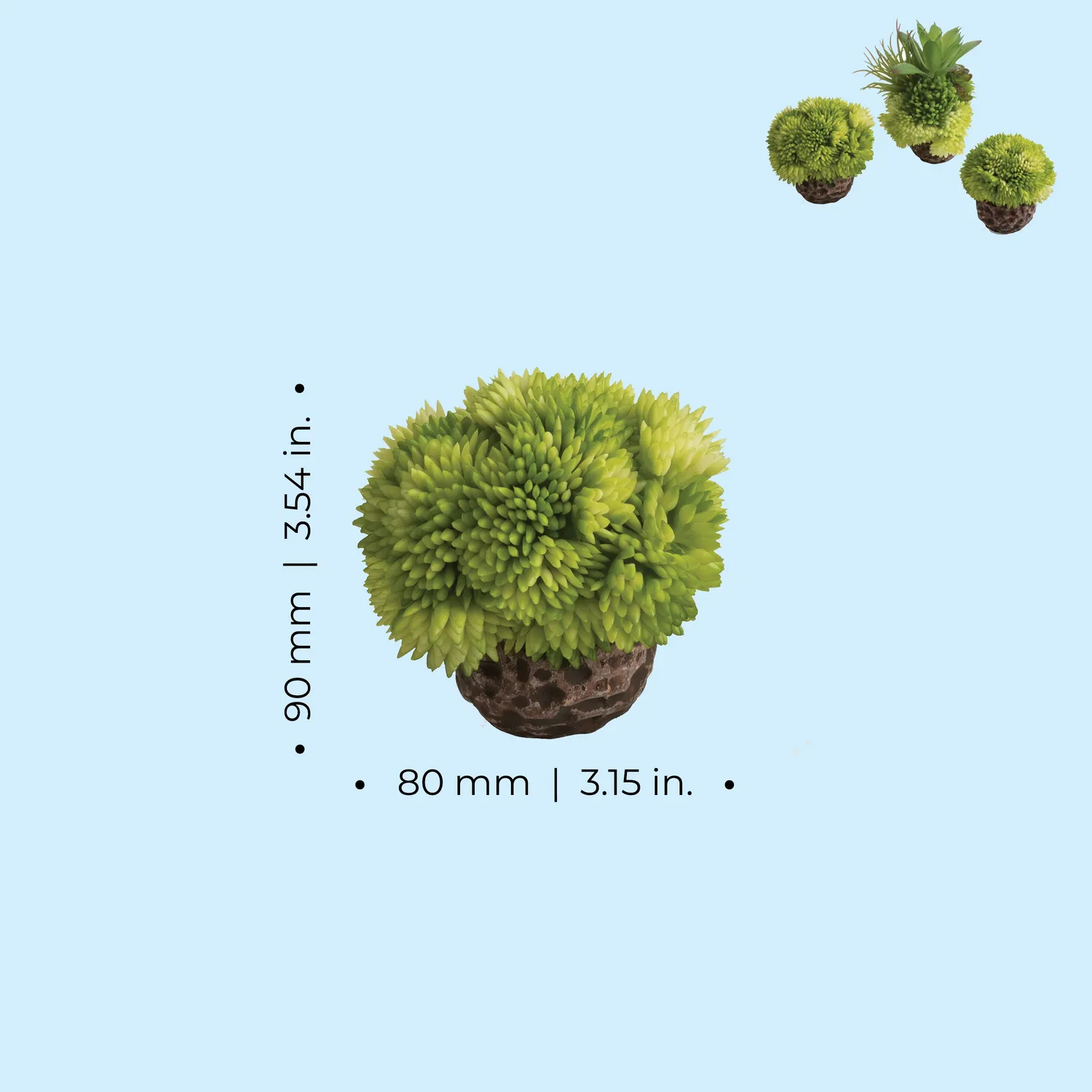 biOrb Coral Ball akvariedekoration 3-pack grön