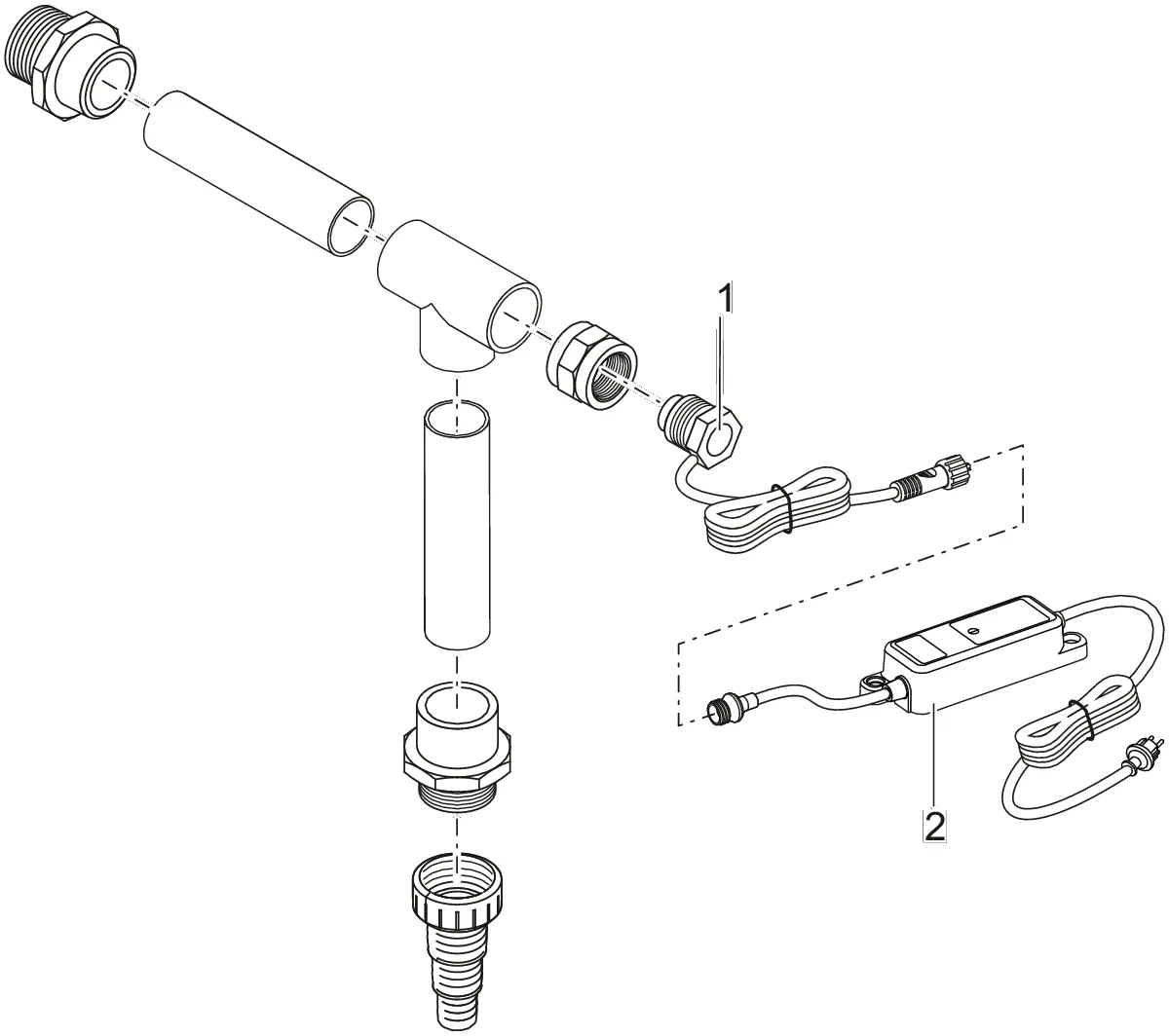 Oase Wall Spout LED dammbelysning 35x42 varmvit