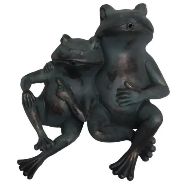 Grodpar dammfigur sittande 22cm fontän