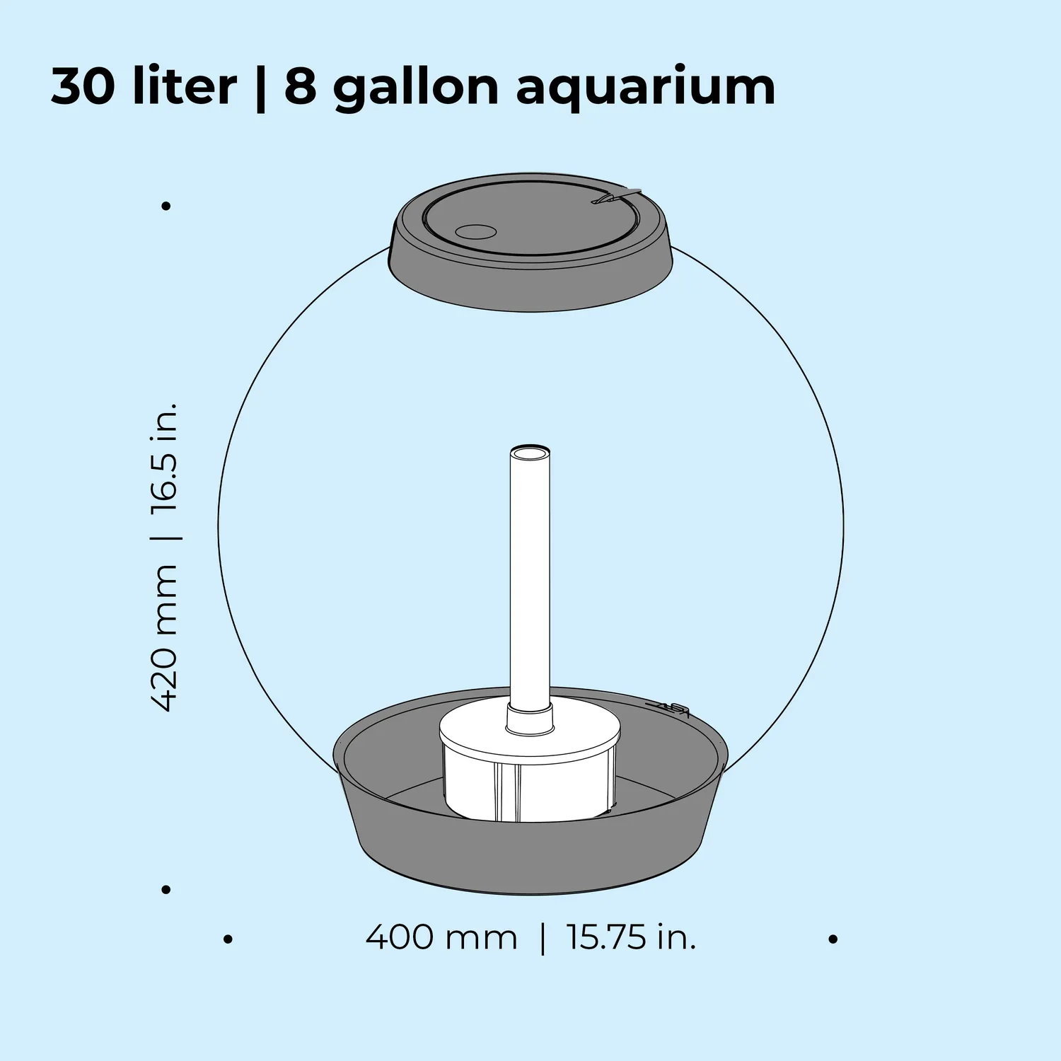 biOrb Classic 30 akvarium 30 liter MCR-ljus