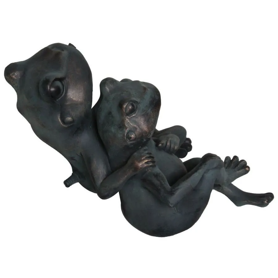 Grodpar dammfigur sittande 22cm fontän