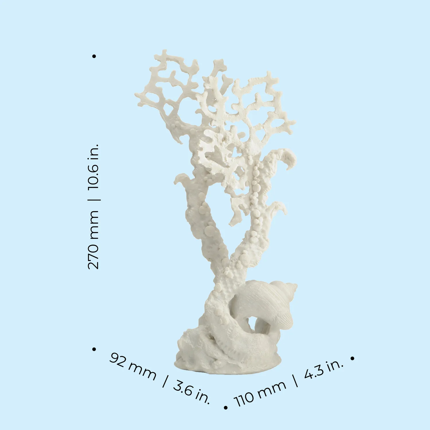 biOrb Fan Coral skulptur medium vit 290 mm korall