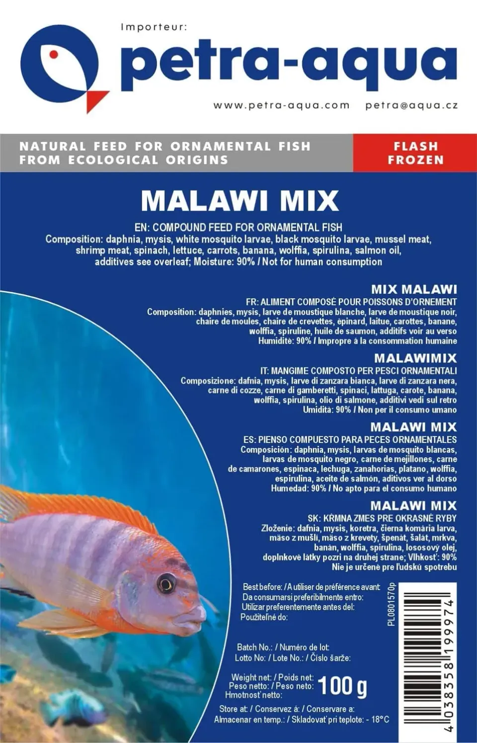Näsets Ciklidhobby Malawi Mix fiskfoder grönt